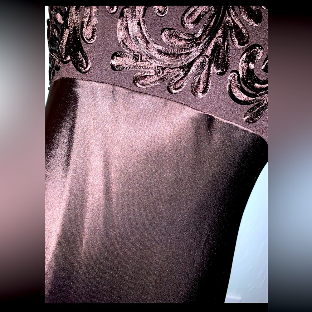 Vintage 90’s Carmen Marc Valvo Chocolate Brown Formal Dress - Picture 3 of 9